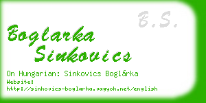 boglarka sinkovics business card
